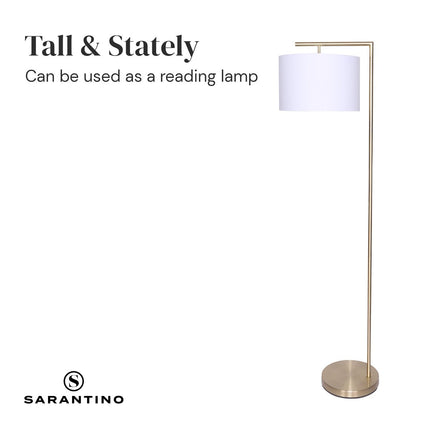 Sarantino 90-Degree Modern Arc Floor Lamp.