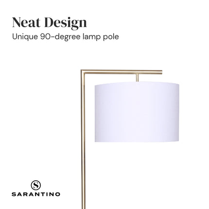 Sarantino 90-Degree Modern Arc Floor Lamp.