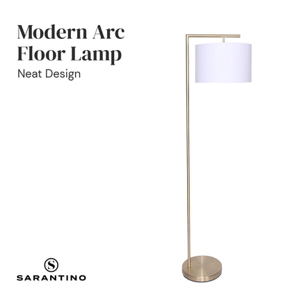 Sarantino 90-Degree Modern Arc Floor Lamp.