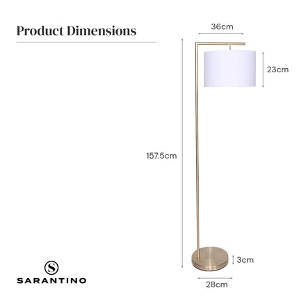 Sarantino 90-Degree Modern Arc Floor Lamp.
