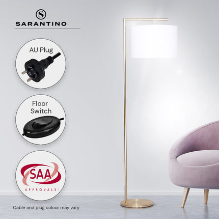 Sarantino 90-Degree Modern Arc Floor Lamp.