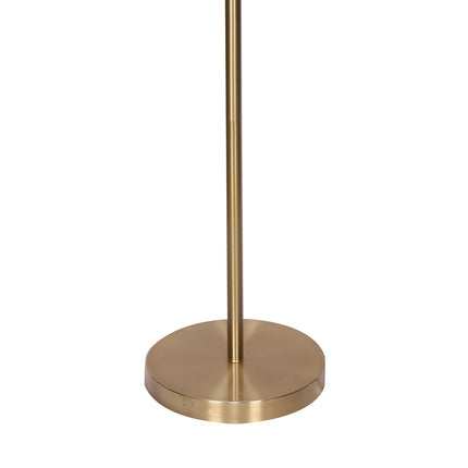 Sarantino Brushed Gold Height-Adjustable Metal Floor Lamp.