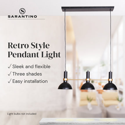 Sarantino 3-Light Hanging Pendant Lamp.