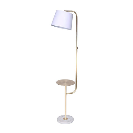 Sarantino Marble & Metal End Table Top Floor Lamp.