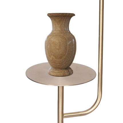 Sarantino Marble & Metal End Table Top Floor Lamp.