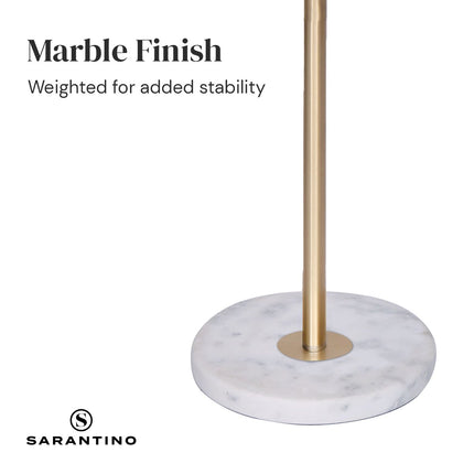 Sarantino Marble & Metal End Table Top Floor Lamp.