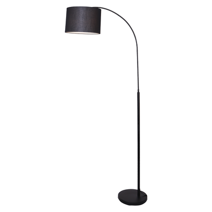 Sarantino Metal Arc Arm Floor Lamp Shade Black.