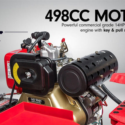 Yukon 60 Ton Diesel Electric Start Engine Hydraulic Log Splitter Wood Firewood.