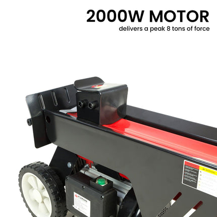 Yukon 7 Ton Electric Log Splitter With Side Protectors Axe Wood Cutter.