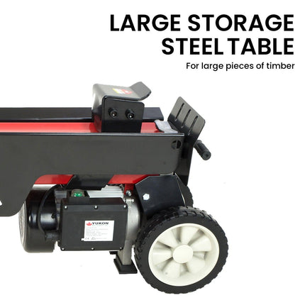 Yukon 7 Ton Electric Log Splitter With Side Protectors Axe Wood Cutter.