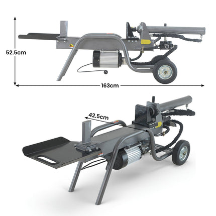 Yukon 12 Tonne Electric Hydraulic Log Splitter Heavy-Duty Firewood Splitter.