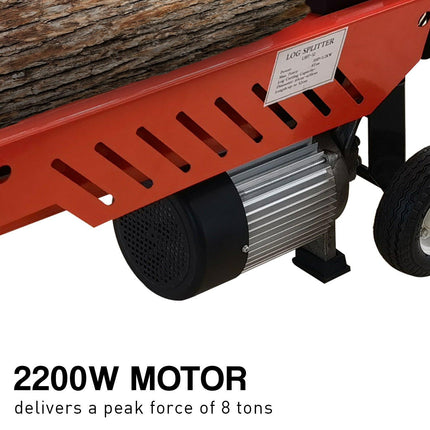 Yukon 8 Ton 2.2kw Heavy-duty Electric Hydraulic Log Splitter.