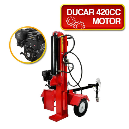Yukon 60 Ton 420cc Hydraulic Log Splitter Petrol Engine Wood Firewood Cutter.