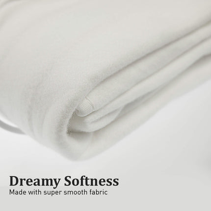 Laura Hill Electric Blanket Queen Size Fitted Underlay Winter Throw - White.