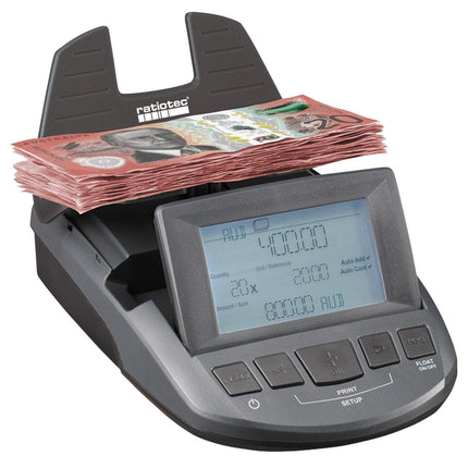 Ratiotec Digital Coin Note Money Counter Currency Scales Australian Notes Portable - Made In Germany.