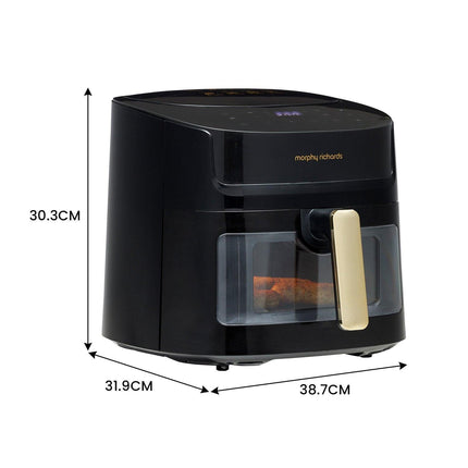 Morphy Richards 6.5L Digital Air Fryer MRAF72BK w/LED Touch Control Panel 8 Preset Cooking Programs Non Stick Drawer.