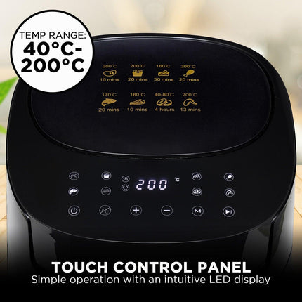 Morphy Richards 6.5L Digital Air Fryer MRAF72BK w/LED Touch Control Panel 8 Preset Cooking Programs Non Stick Drawer.