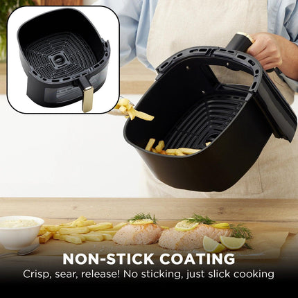 Morphy Richards 6.5L Digital Air Fryer MRAF72BK w/LED Touch Control Panel 8 Preset Cooking Programs Non Stick Drawer.