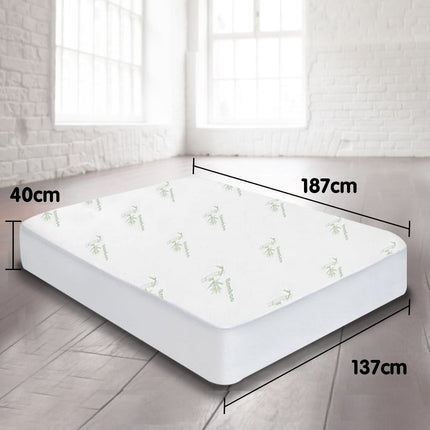 Laura Hill Bamboo Mattress Protector- Double.
