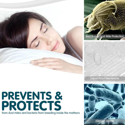 Laura Hill Luxury Cool Max Comfortable Fully Fitted Bed Mattress Protector Queen.