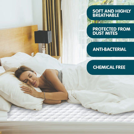 Laura Hill Luxury Cool Max Comfortable Fully Fitted Bed Mattress Protector Queen.