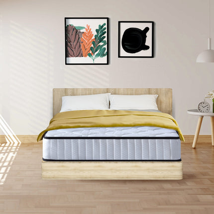 Laura Hill King Single Size Mattress Pocket Spring High Density Foam For Bed.