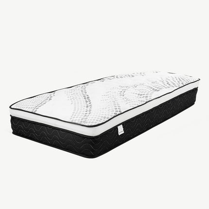Laura Hill Double Mattress Bed Size Euro Top Topper 5 Zone Spring Foam 32cm.