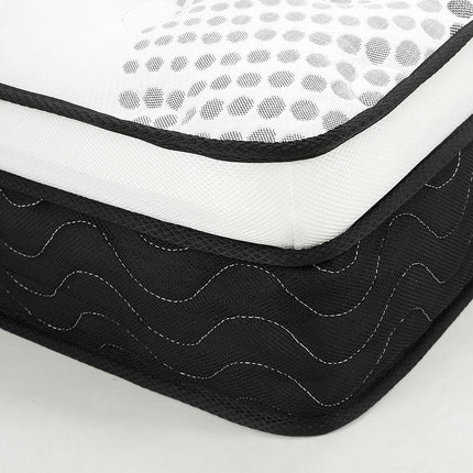 Laura Hill Double Mattress Bed Size Euro Top Topper 5 Zone Spring Foam 32cm.
