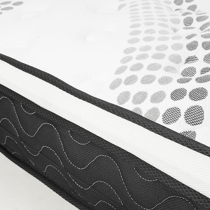 Laura Hill Double Mattress Bed Size Euro Top Topper 5 Zone Spring Foam 32cm.