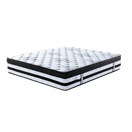 Laura Hill King Mattress Bed Size Euro Top 5 Zone Spring Foam 34cm Bedding.