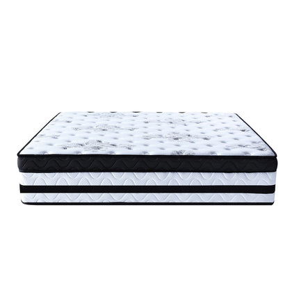 Laura Hill King Mattress Bed Size Euro Top 5 Zone Spring Foam 34cm Bedding.