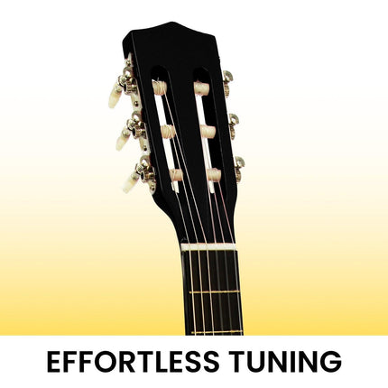 Karrera 34in Acoustic Children Wooden Guitar - Black.