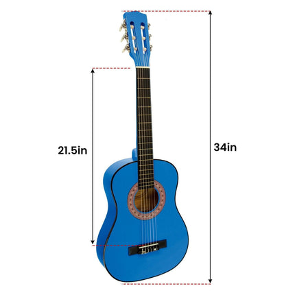 Karrera 34in Acoustic Children no cut Guitar - Blue.