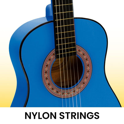 Karrera 34in Acoustic Children no cut Guitar - Blue.