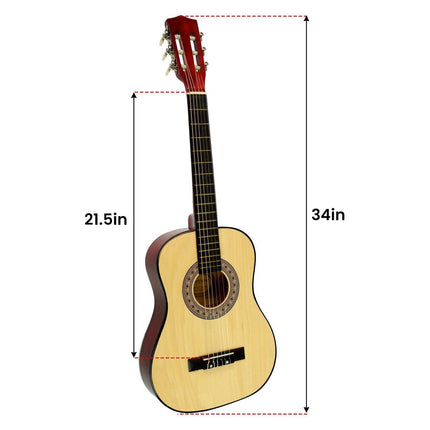 Karrera Childrens Guitar  Wooden 34in Acoustic - Natural.