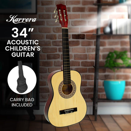 Karrera Childrens Guitar  Wooden 34in Acoustic - Natural.