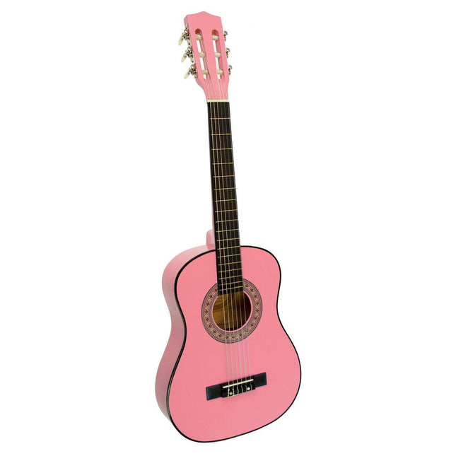 Karrera 34in Acoustic Wooden Childrens Guitar - Pink.