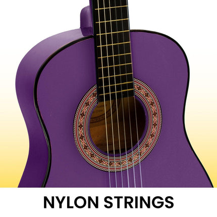 Karrera 34in Acoustic Children no cut Guitar - Purple.