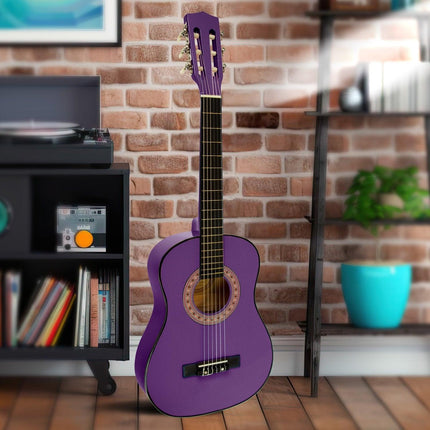 Karrera 34in Acoustic Children no cut Guitar - Purple.