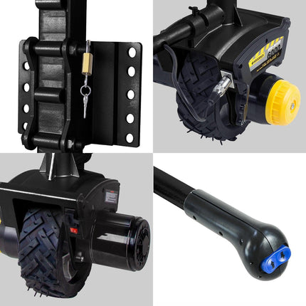 Mini Mover Gen3 12V 550W Electric Motorised Jockey Wheel - Black.