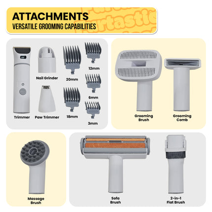 Furtastic 8-in-1 Xl Pet Grooming Kit Vacuum Cleaner.