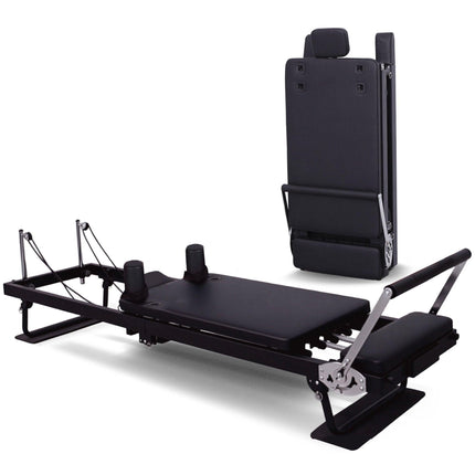 Powertrain Aria Steel Foldable Pilates Board Reformer Multifunctional Core Exercise Set Ab Trainer With Platform Extender Sitting Box Jumpboard And Footbar For Indoor Outdoor Full Body Fitness Home.