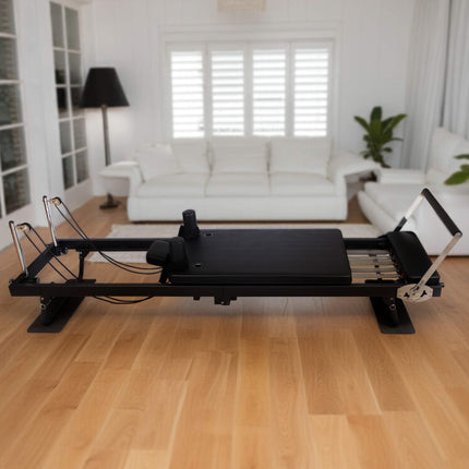 Powertrain Aria Steel Foldable Pilates Board Reformer Multifunctional Core Exercise Set Ab Trainer With Platform Extender Sitting Box Jumpboard And Footbar For Indoor Outdoor Full Body Fitness Home.
