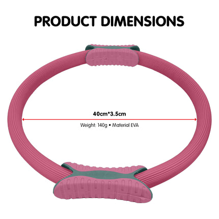 Powertrain Pilates Ring Band Yoga Home Workout Exercise Band Pink.