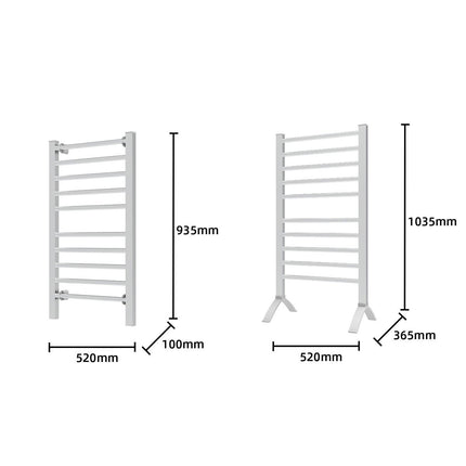 Pronti Heated Towel Rack Electric Bathroom Towel Rails Warmer Ev-160- Silver.