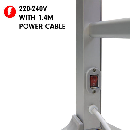 Pronti Heated Towel Rack Electric Bathroom Towel Rails Warmer Ev-160- Silver.