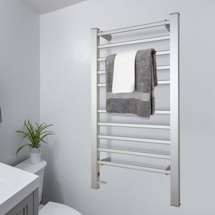 Pronti Heated Towel Rack Electric Bathroom Towel Rails Warmer Ev-160- Silver.