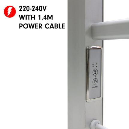 Pronti Heated Towel Rack With Timer Wall-mounted Freestanding Electric 160 Watts.