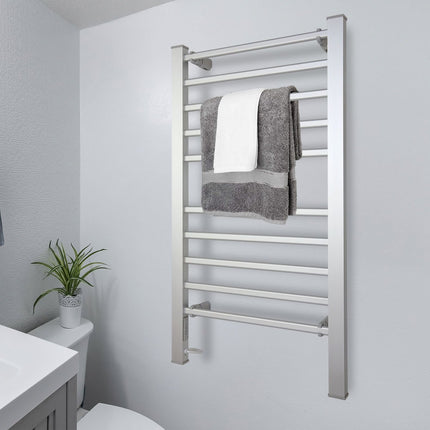 Pronti Heated Towel Rack With Timer Wall-mounted Freestanding Electric 160 Watts.