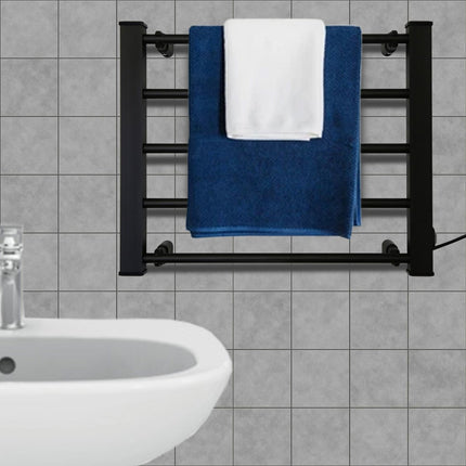 Pronti Heated Towel Rack Electric Bathroom Towel Rails Warmer Ev-90 -black.